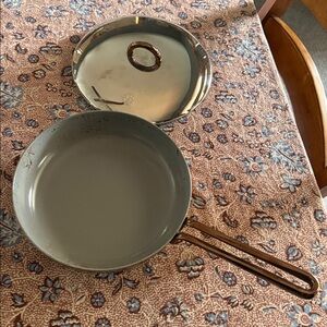 Great Jones Cookware 8.5" Fry Pans Stainless Steel Ceramic Nonstick w/ Lid